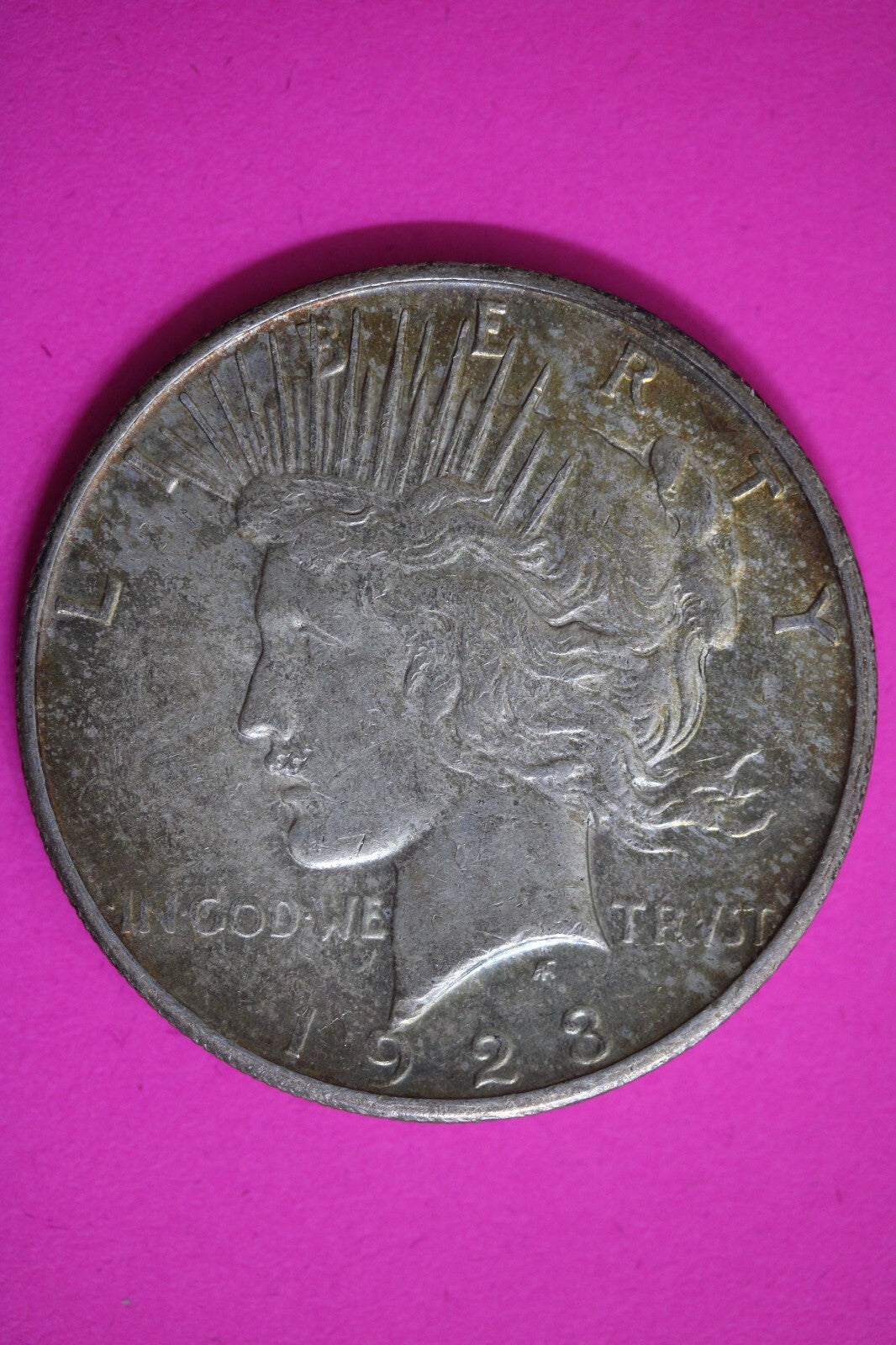 Toned 1923 S Liberty Peace Silver Dollar Exact Coin In Pics Lots Luster 96