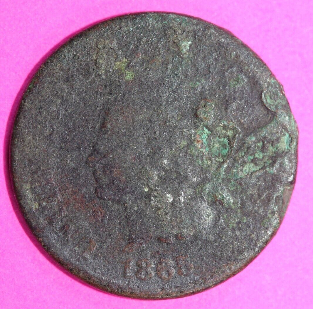 1865 Indian Head Cent Penny Scarce Early Type Coin Exact Coin Pictured 121