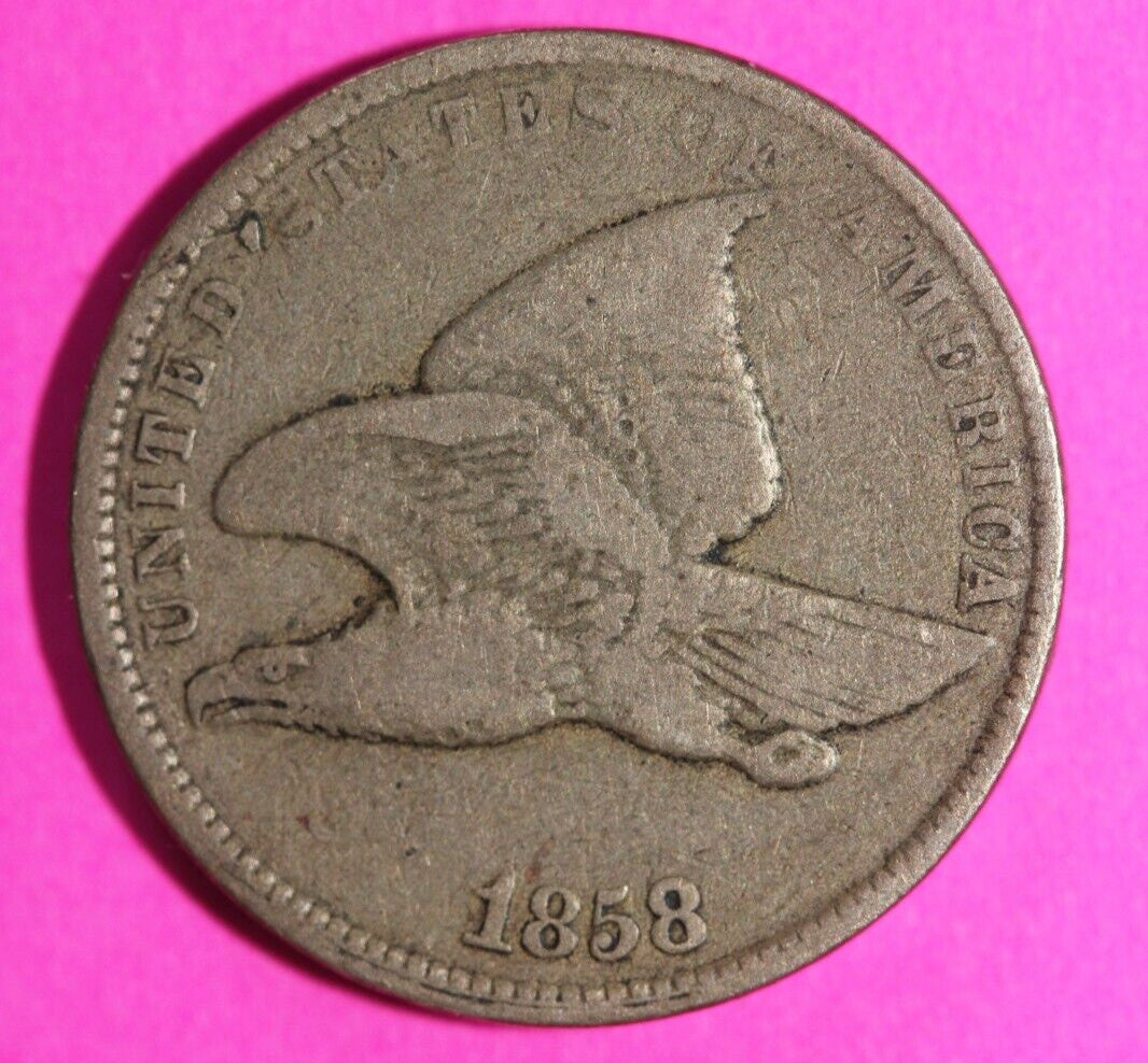 1858 Flying Eagle Cent Penny Exact Scarce Early Type Exact Coin as Pictured 31