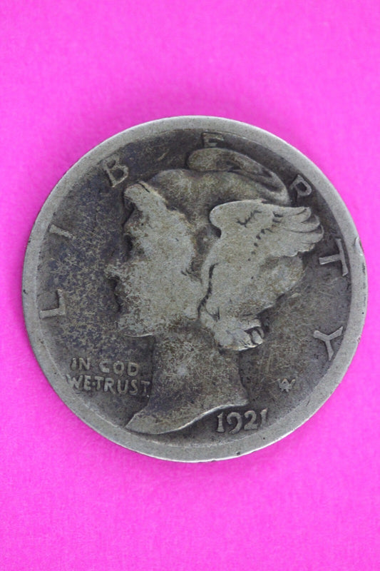 Key Date 1921 P Mercury Winged Liberty Dime Silver You Get Same Coin In Pics 29