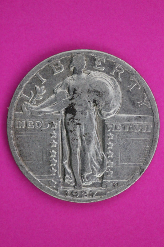 1927 P Standing Liberty Silver Quarter Semi Key Date Coin Exact Coin In Pic 32