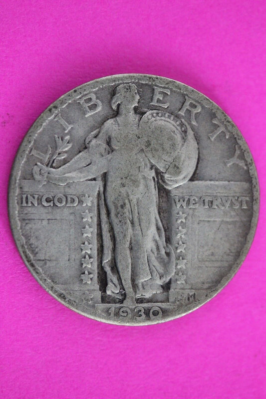 Full Date 1930 P Standing Liberty Silver Quarter You Get The Coin In Pic TOM 189