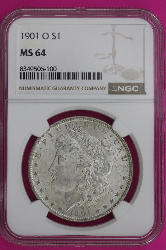 1901 O MS 64 Liberty Morgan Silver Dollar NGC Certified Graded Authentic 1061