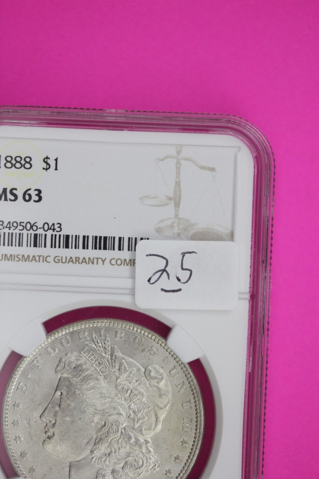 1888 P MS 63 Liberty Morgan Silver Dollar NGC Certified Graded Authentic 25