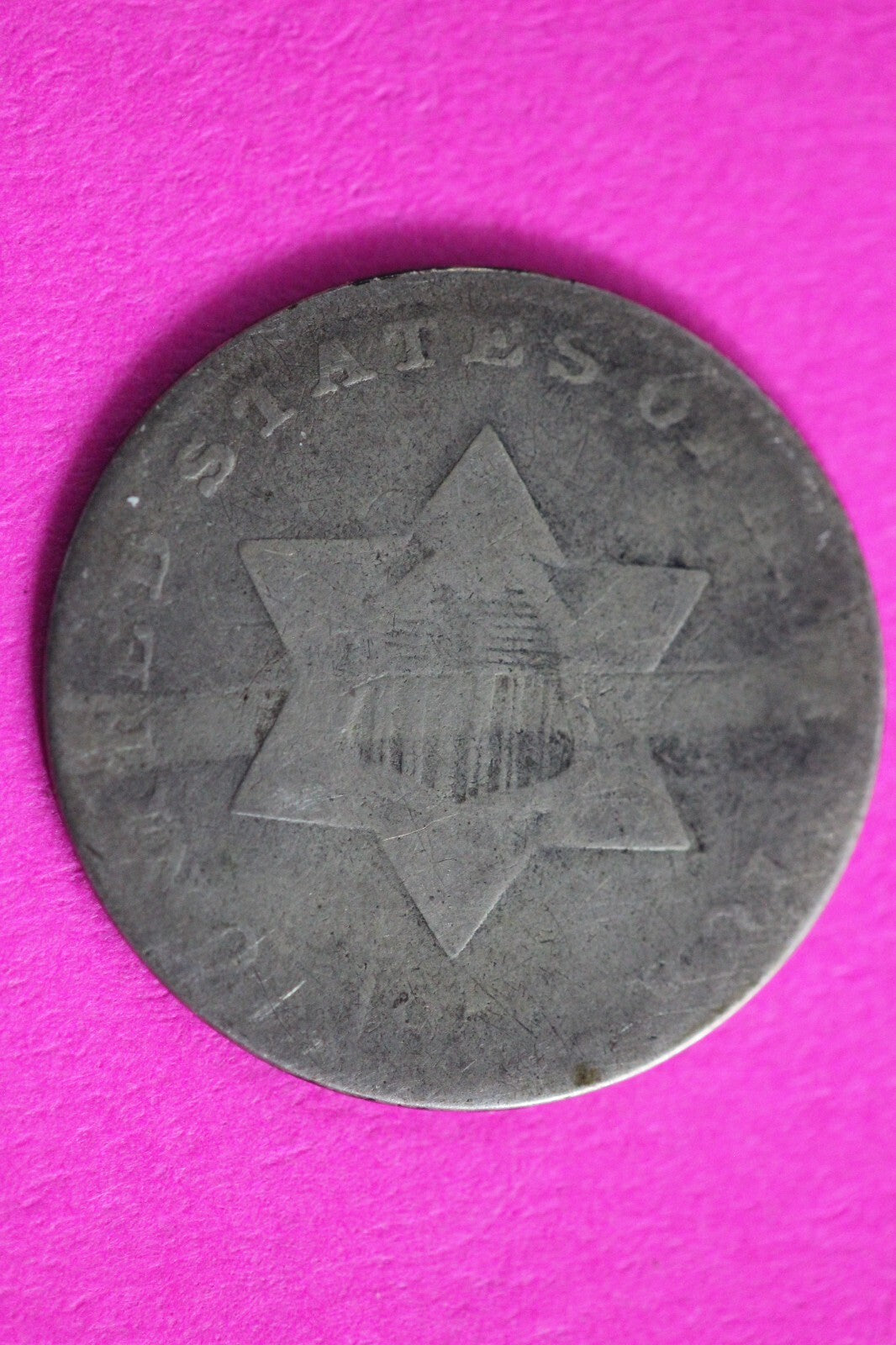 1858 Trime 3 Three Cent Silver Dime Exact Coin Shown In Pics Semi Key Date 64