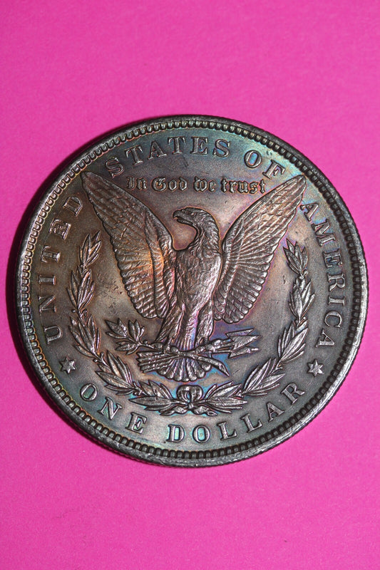 Natural Rainbow Toned 1900 P Morgan Liberty Silver Dollar Guaranteed Real 1130