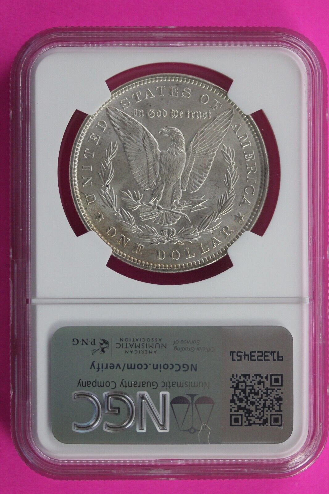 1886 P MS 63 Liberty Morgan Silver Dollar NGC Certified Graded Authentic Slab 15