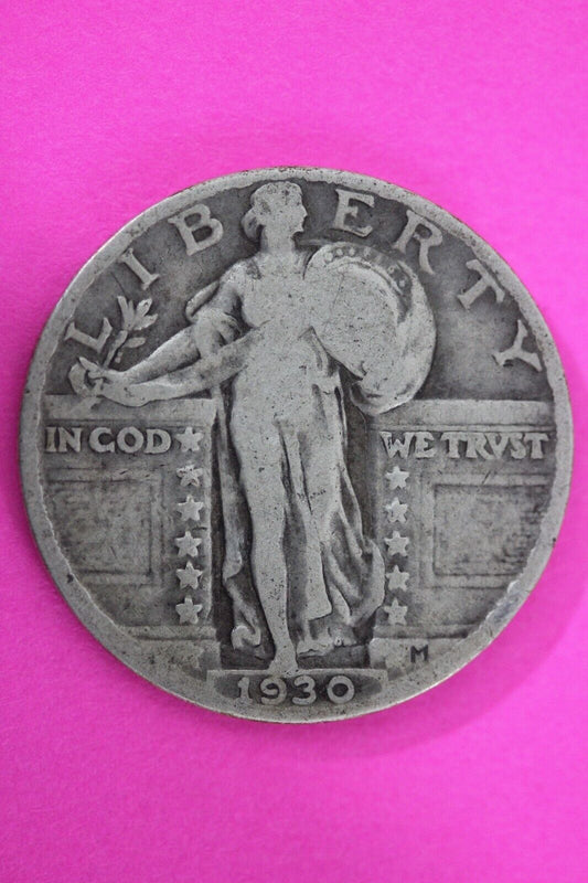 Full Date 1930 P Standing Liberty Silver Quarter You Get The Coin In Pic TOM 127
