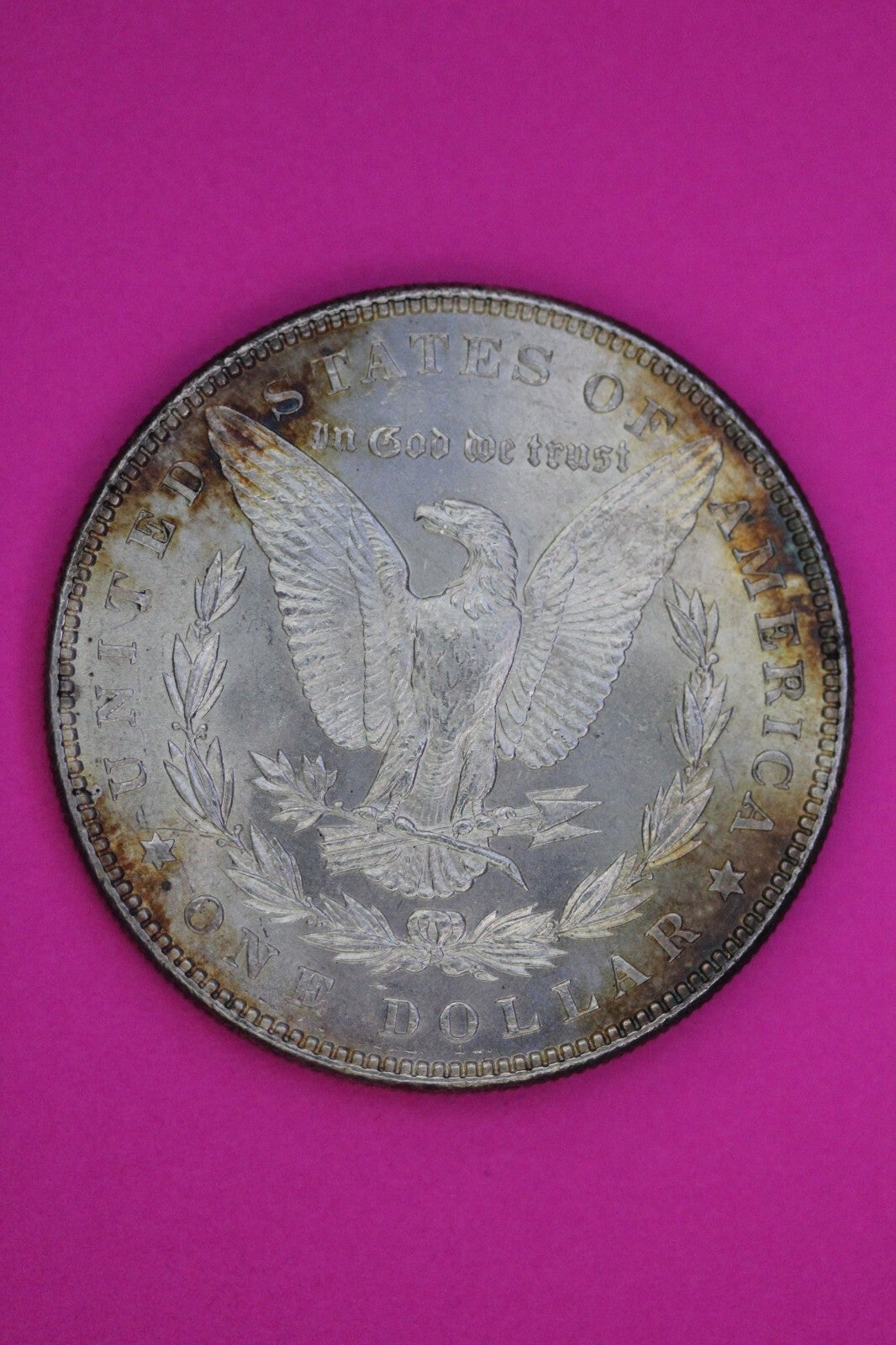 Rainbow Toned 1886 P Morgan Liberty Silver Dollar Philadelphia Mint Coin 212