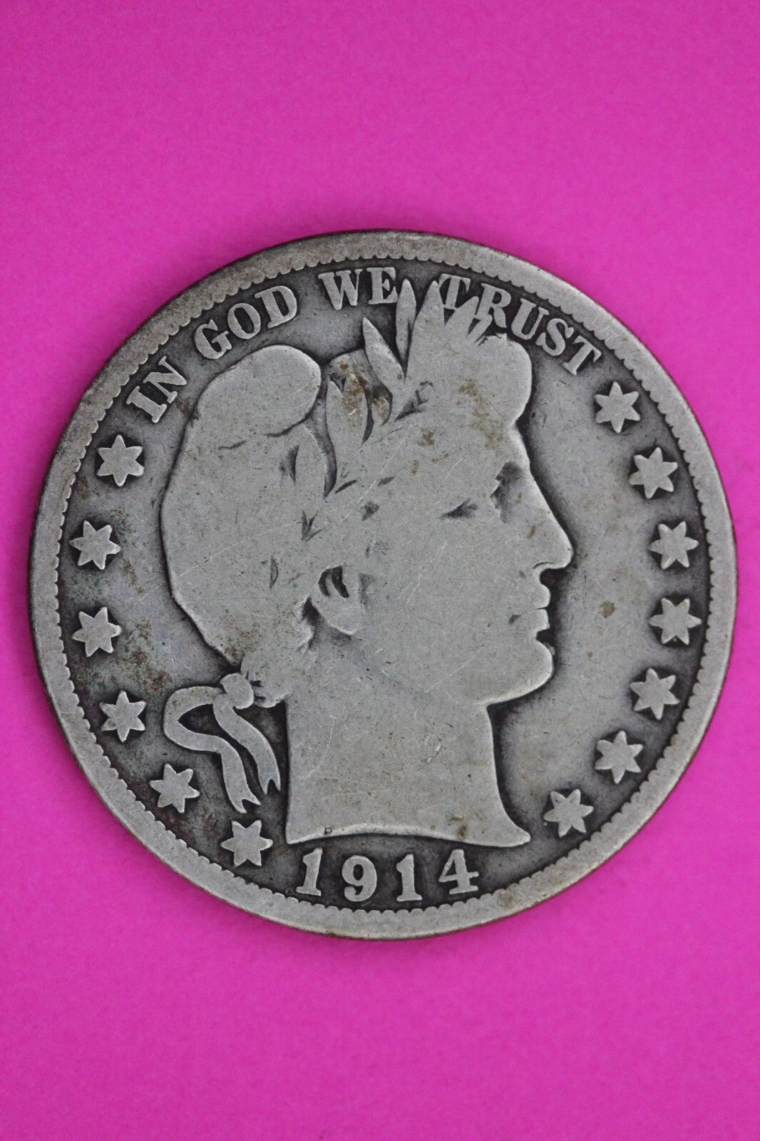 1914 P Barber Liberty Half Dollar Silver Coin Guaranteed Authentic Genuine 1179