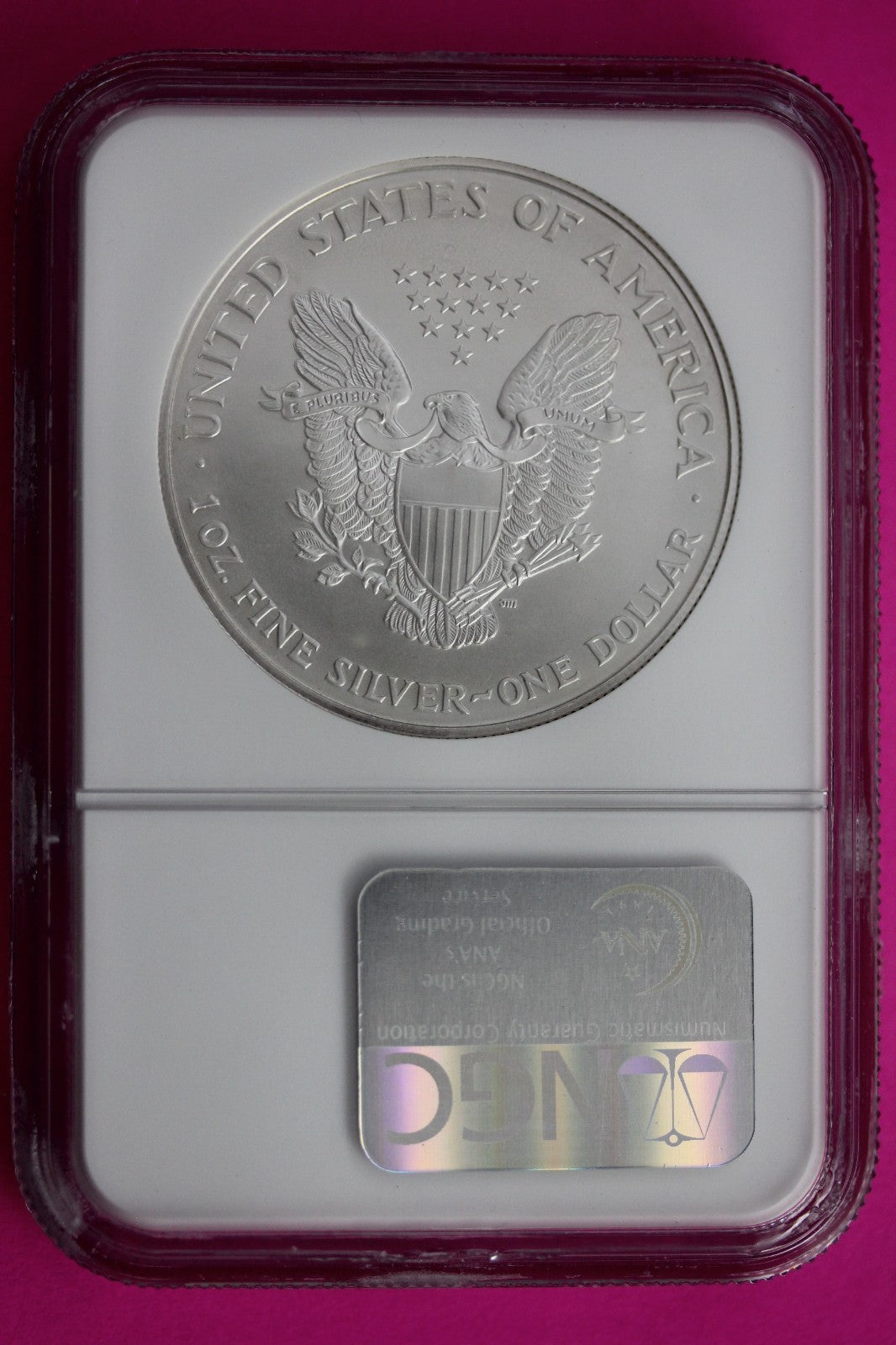 1996 MS 69 Silver Eagle 1 OZ .999 Silver NGC Certified Authentic Graded 676