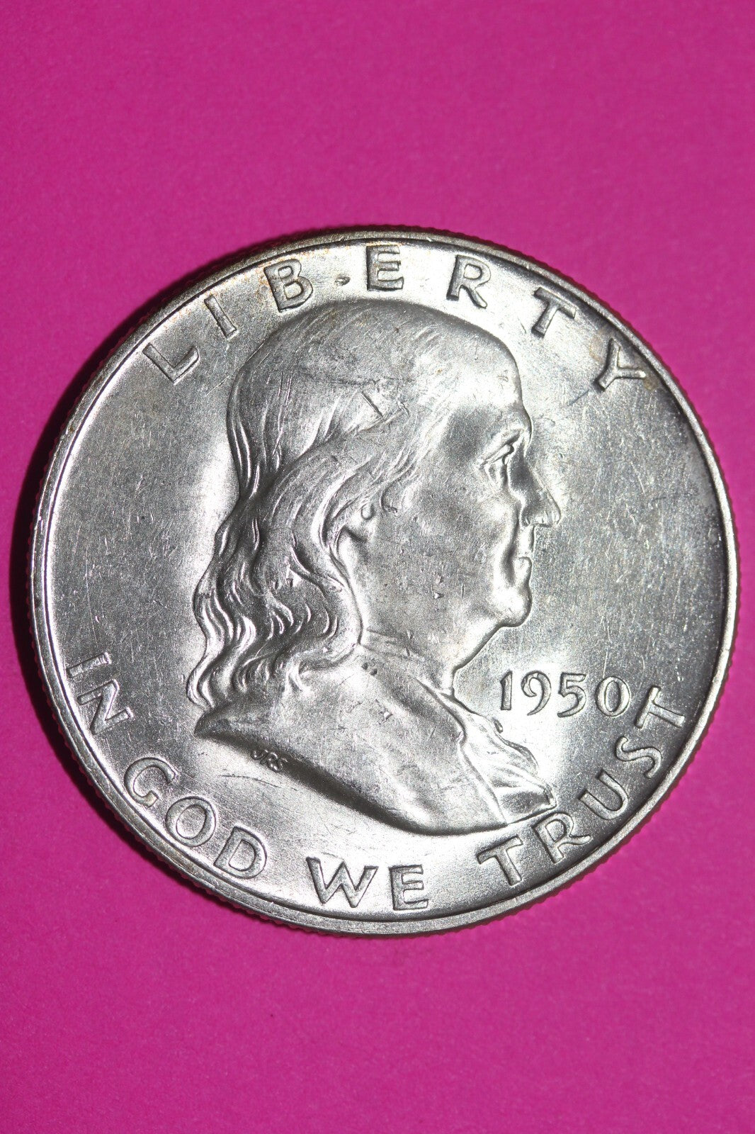 High Grade 1950 P Ben Franklin Silver Half Dollar Guaranteed Authentic Coin 1047