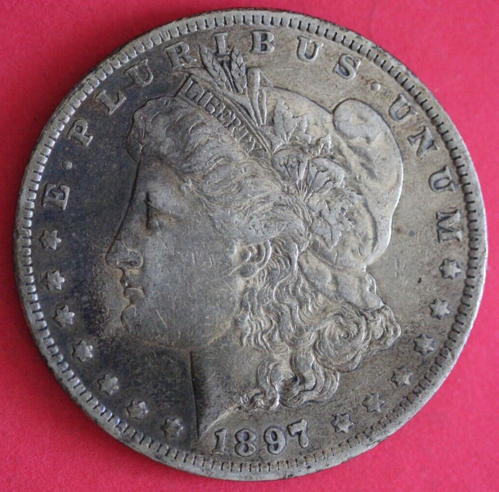 1897 O Morgan Silver Dollar Natural Toning Semi Key Date  322