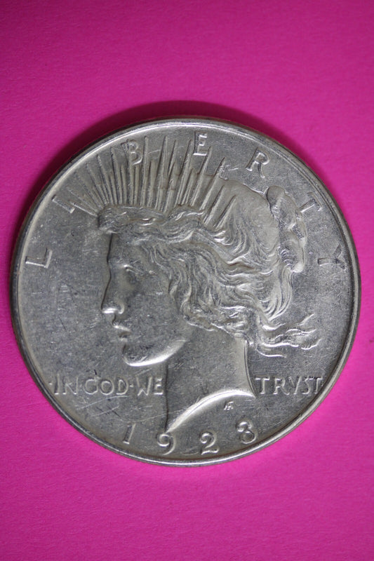 High Grade 1923 D Liberty Peace Silver Dollar Exact Coin In Pics Lots Luster 78