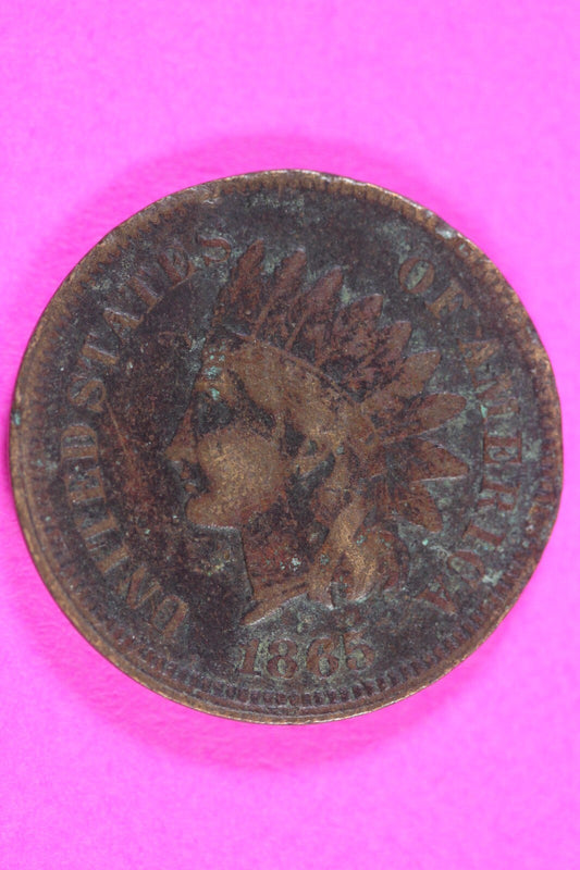 Bent 1865 Indian Head Cent Penny Early Type You Get The Exact Coin Pictured 285