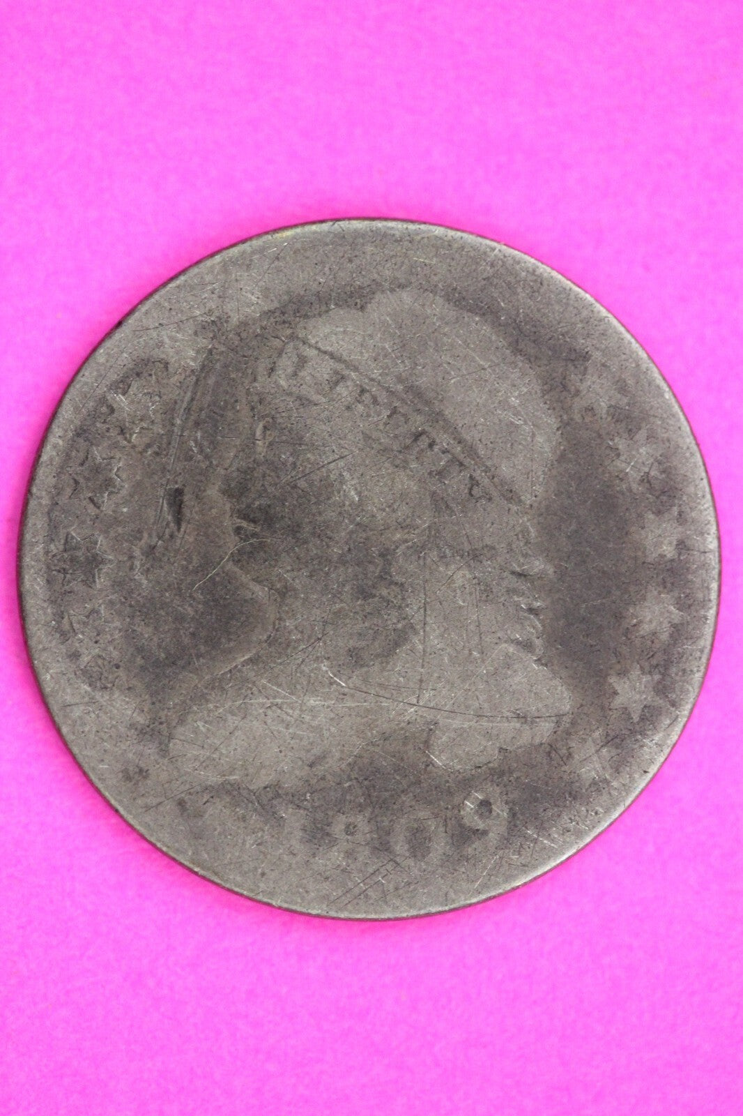 1809 Bust Capped Dime Lady Liberty Silver Coin Guaranteed Authentic Genuine 1364