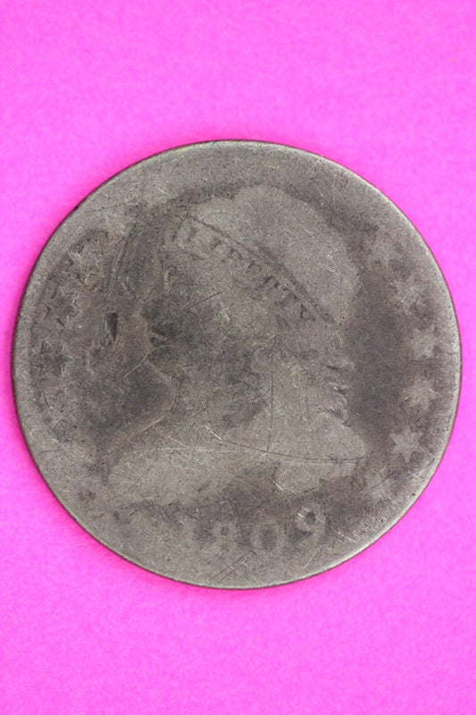 1809 Bust Capped Dime Lady Liberty Silver Coin Guaranteed Authentic Genuine 1364