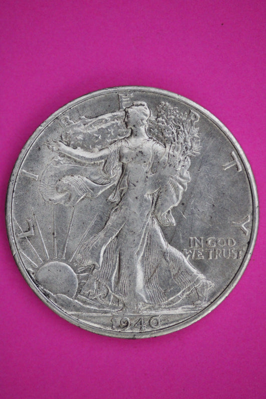 Hi Grade 1940 S Walking Liberty Silver Half Dollar Guaranteed Genuine Coin 2613