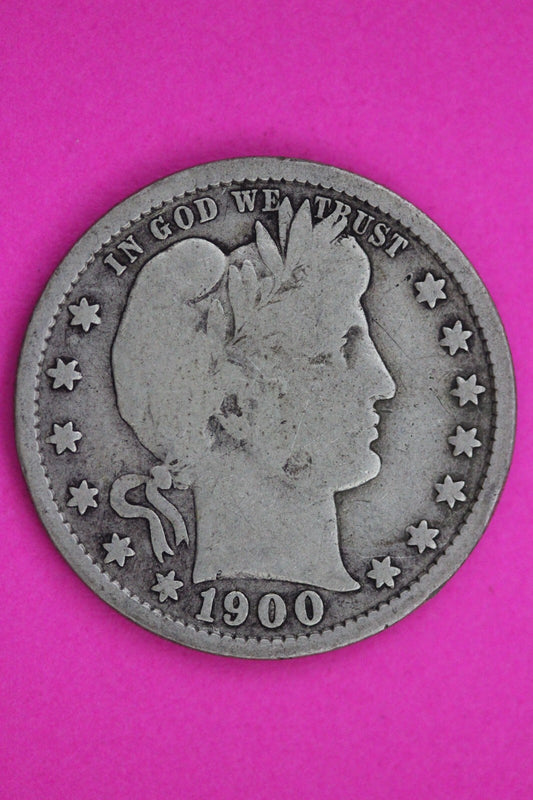 1900 S Barber Liberty Silver Quarter Guaranteed Authentic & Genuine Coin 1209