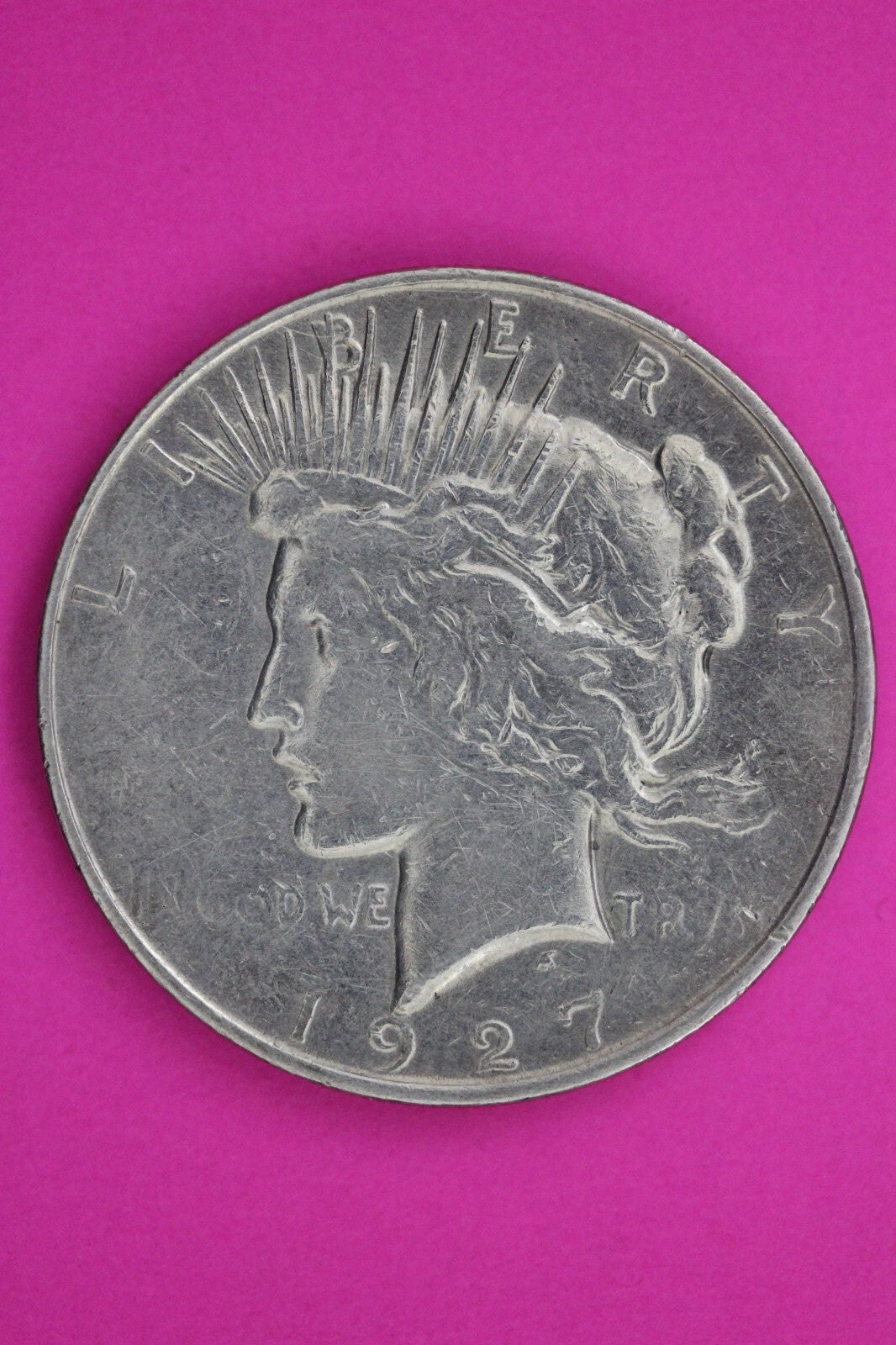 1927 D Peace Liberty Silver Dollar Guaranteed Authentic & Genuine Coin 1392