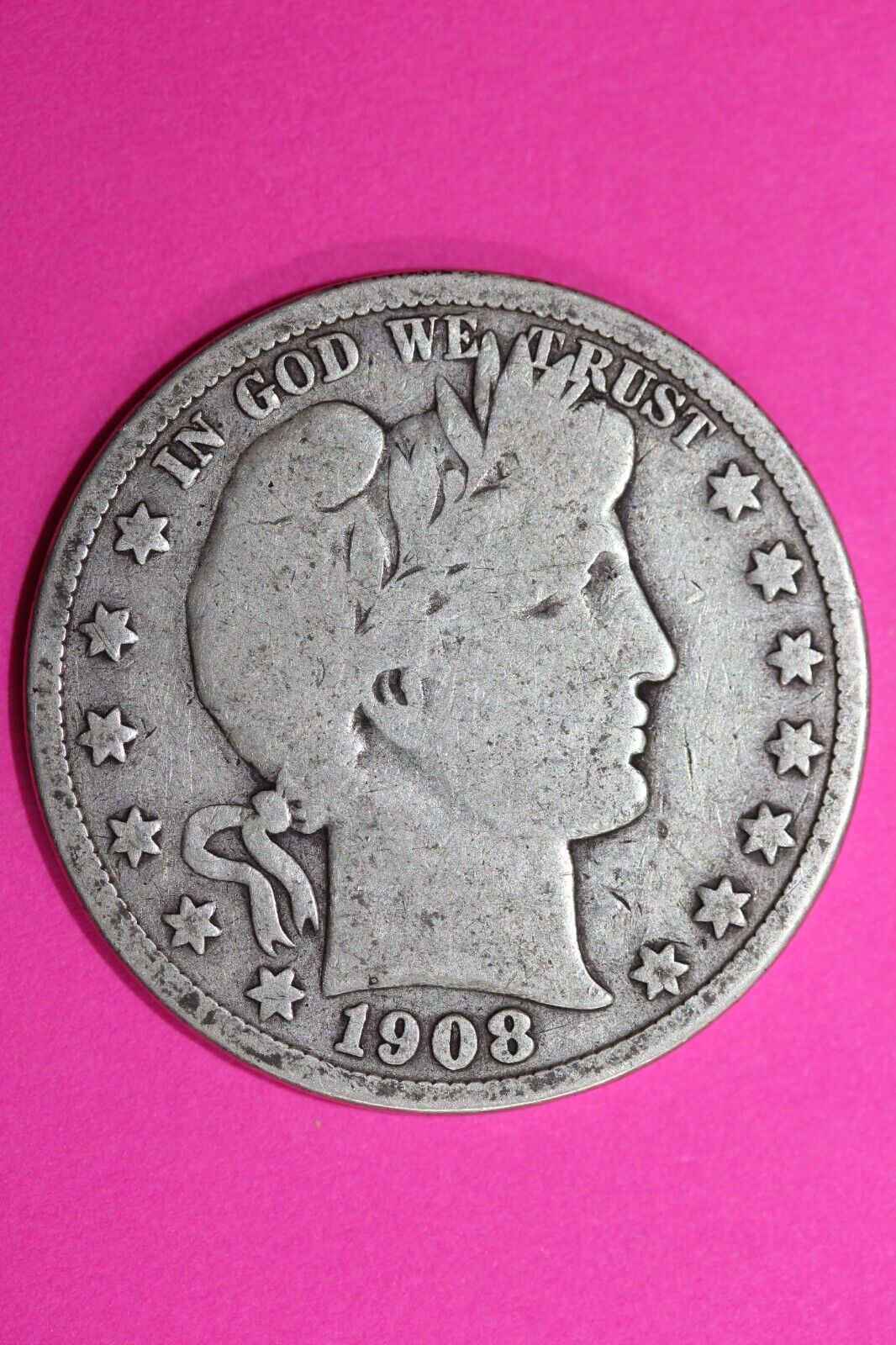 1908 S Barber Liberty Half Dollar Silver Semi Key Date San Francisco Mint 65
