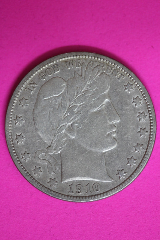 1910 S Barber Liberty Half Dollar Silver Coin Better Grade San Francisco Mint 56