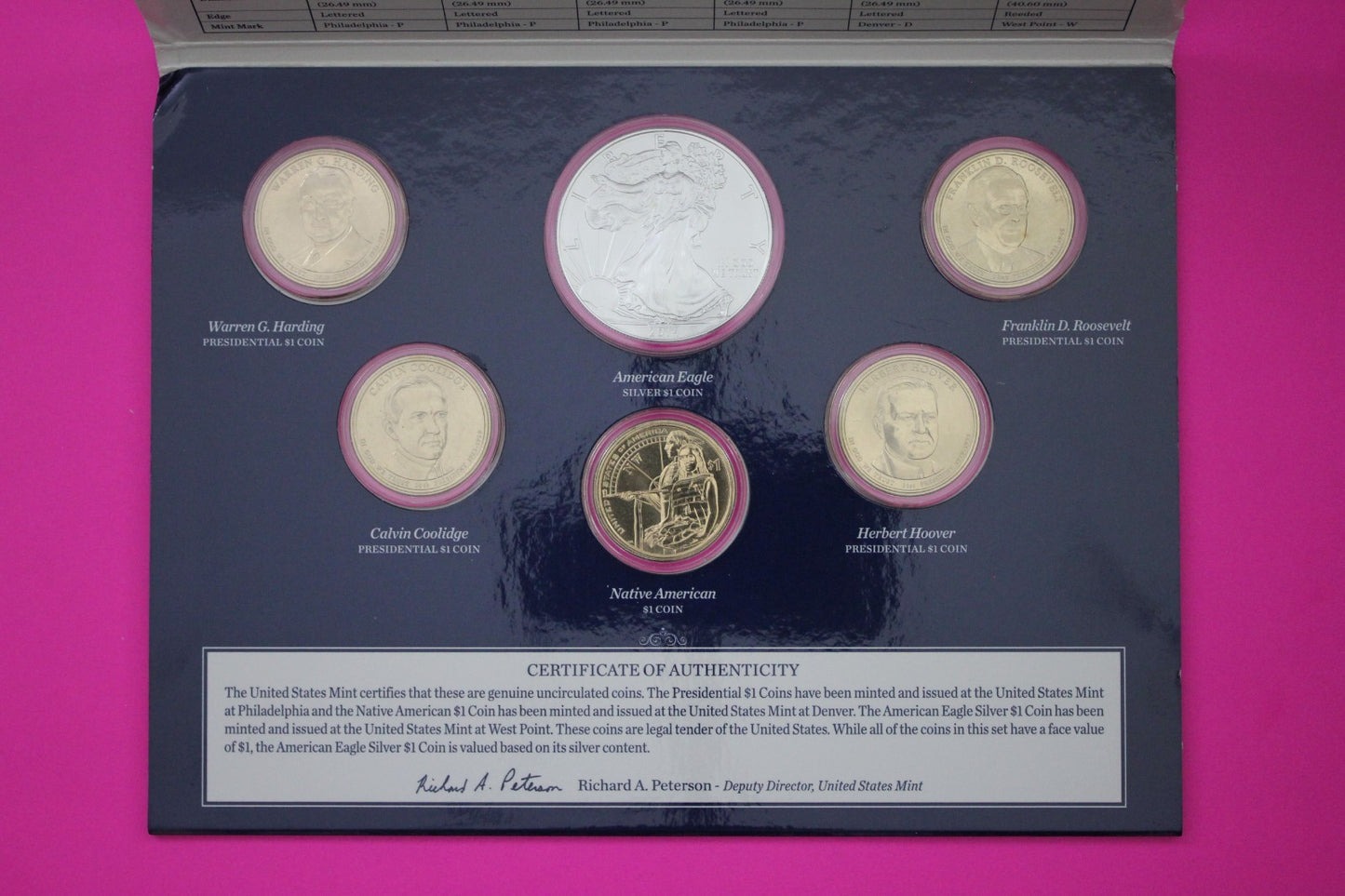 Gem 2014 Brilliant Uncirculated 6 Dollars U.S. Mint Set Silver Eagle COA 9066