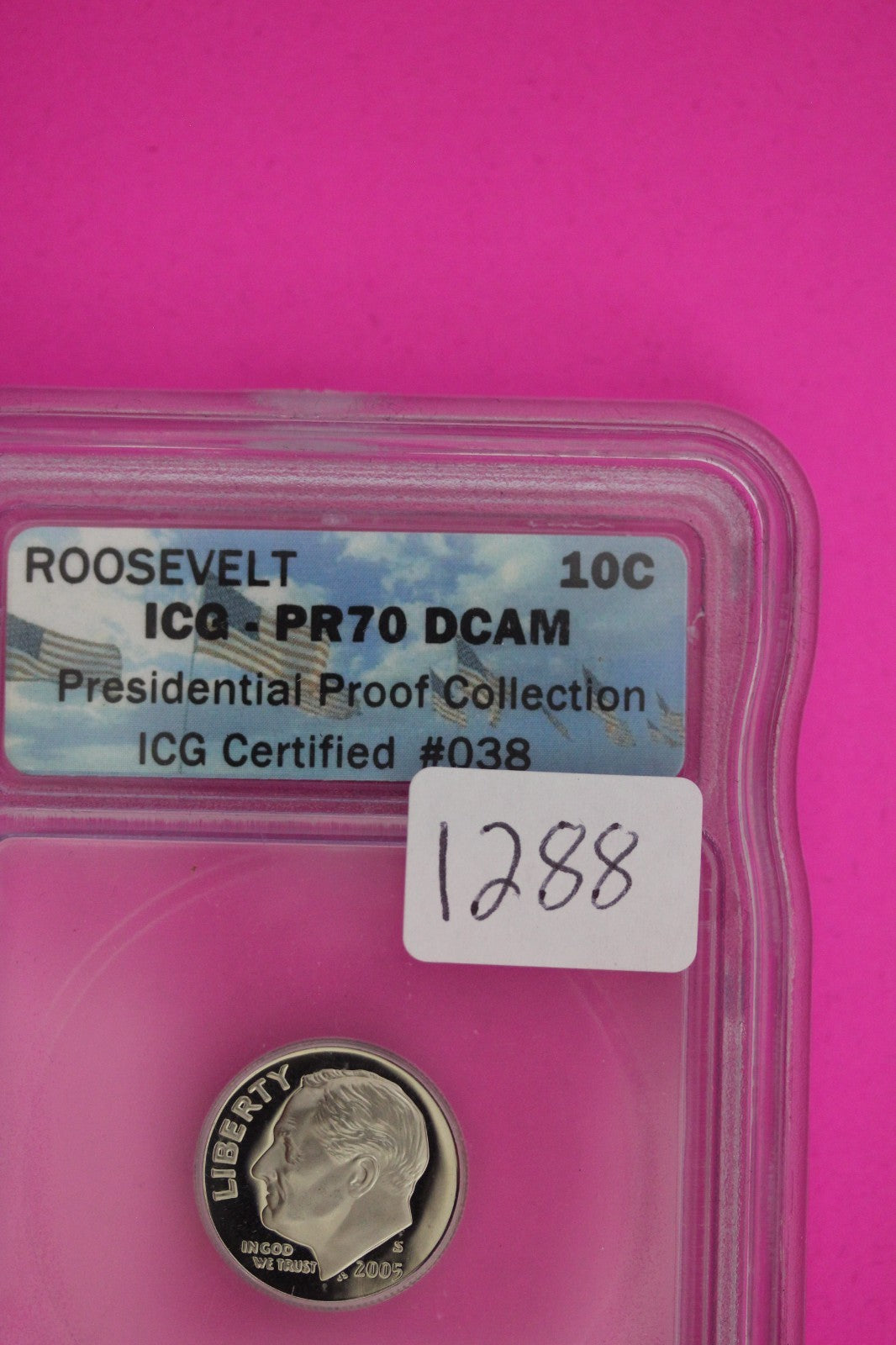 2004 S PR 70 Roosevelt Dime Deep Cameo ICG Certified Graded Authentic Slab 1288