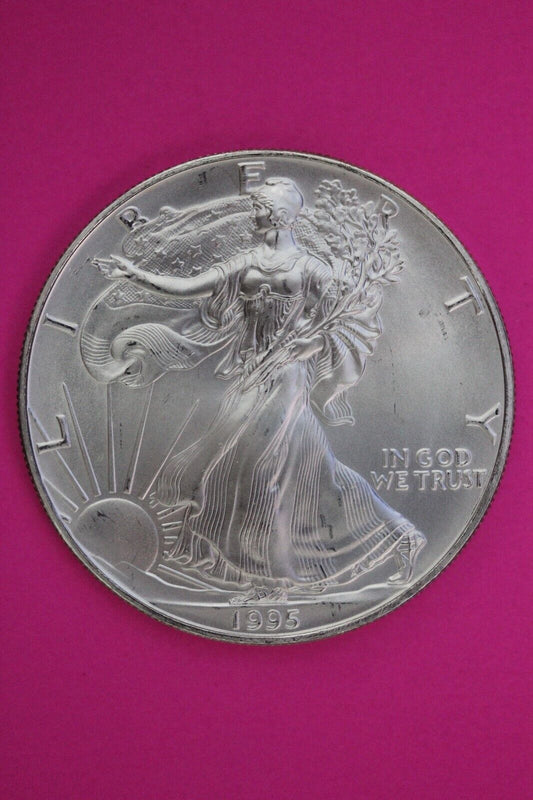 Key Date 1995 BU American Silver Eagle Key Date 1 Ounce 999 Exact Coin Shown 63