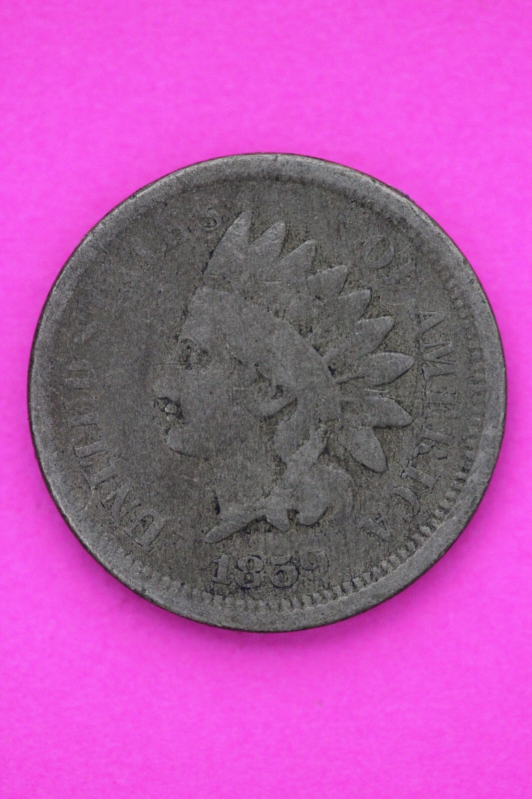 1859 Copper Nickel Indian Head Cent Penny Exact Early Type Coin Pictured 91