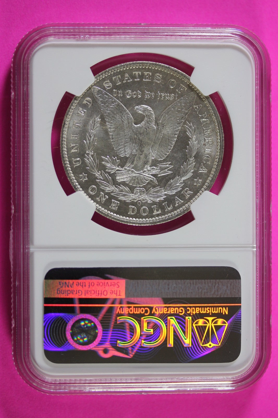1904 O MS 63 Liberty Morgan Silver Dollar NGC Graded Authentic Certified Slab 42