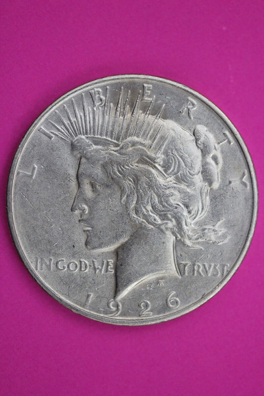 High Grade 1926 D Liberty Peace Silver Dollar Denver Mint Rare Semi Key Date 94