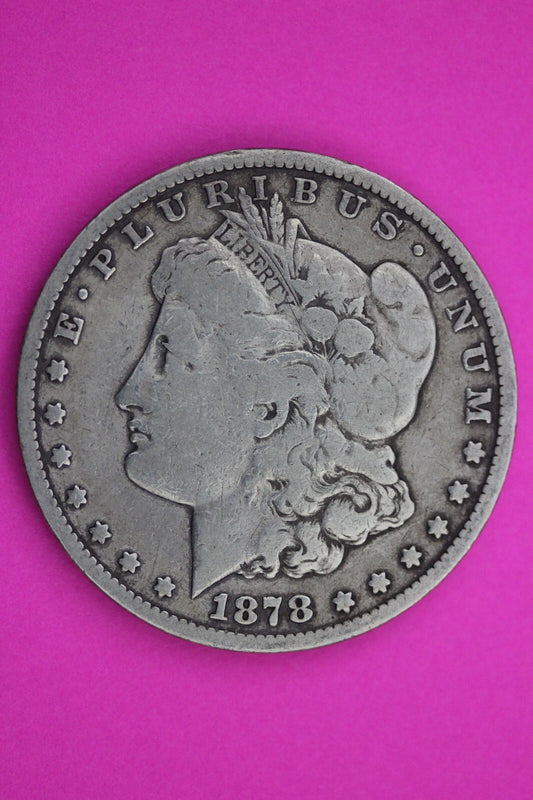 1878 CC Morgan Lady Liberty Carson City Mint Rare Key Date Silver Dollar 0160N