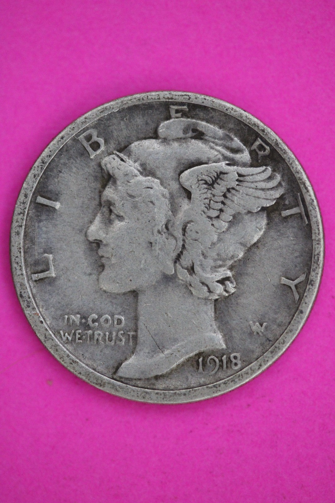 1918 S Mercury Liberty Dime Silver Coin Guaranteed Genuine American Seller 2574