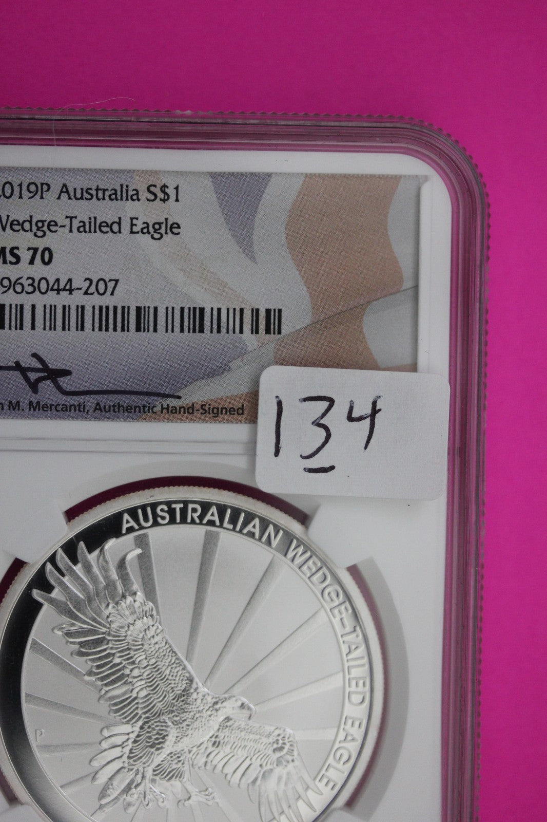 2019 P MS 70 Australia Wedge Tailed Eagle 1 OZ Silver NGC Certified Graded 134