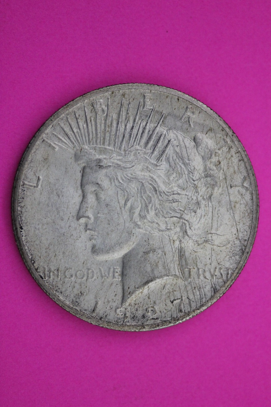 High Grade 1927 P Peace Silver Dollar LIberty Coin Guaranteed Authentic 0310N