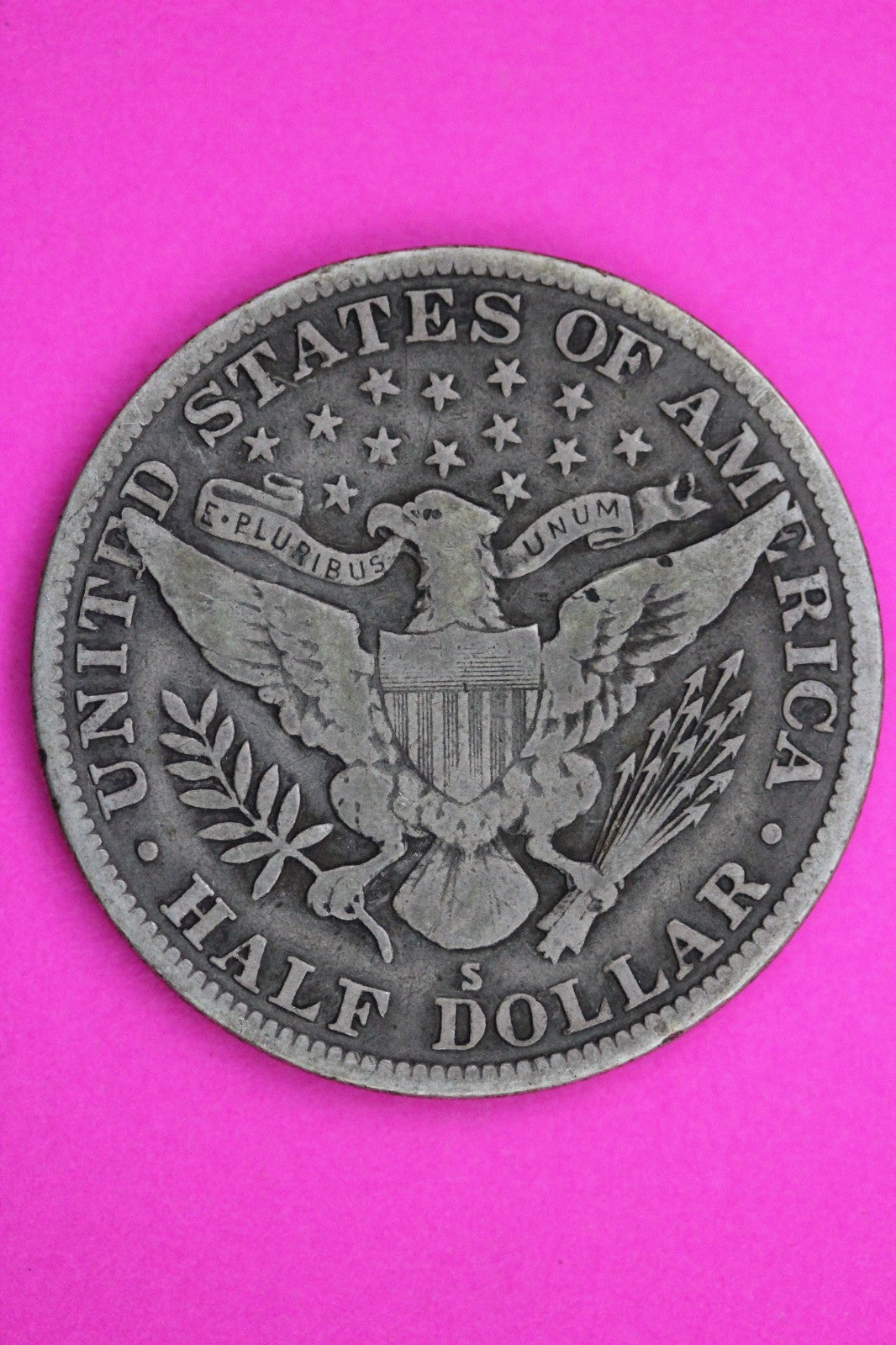 1914 S Barber Liberty Silver Half Dollar Guaranteed Authentic Genuine Coin 2344