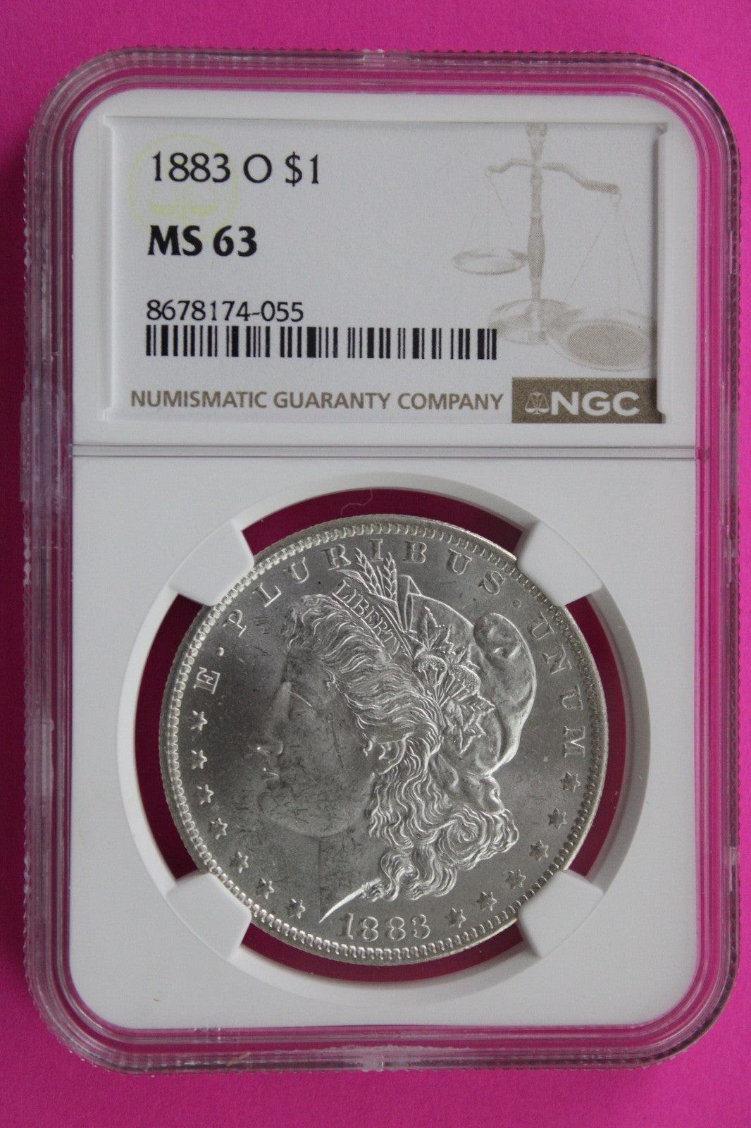 1883 O MS 63 Liberty Morgan Silver Dollar NGC Certified Graded Authentic 788