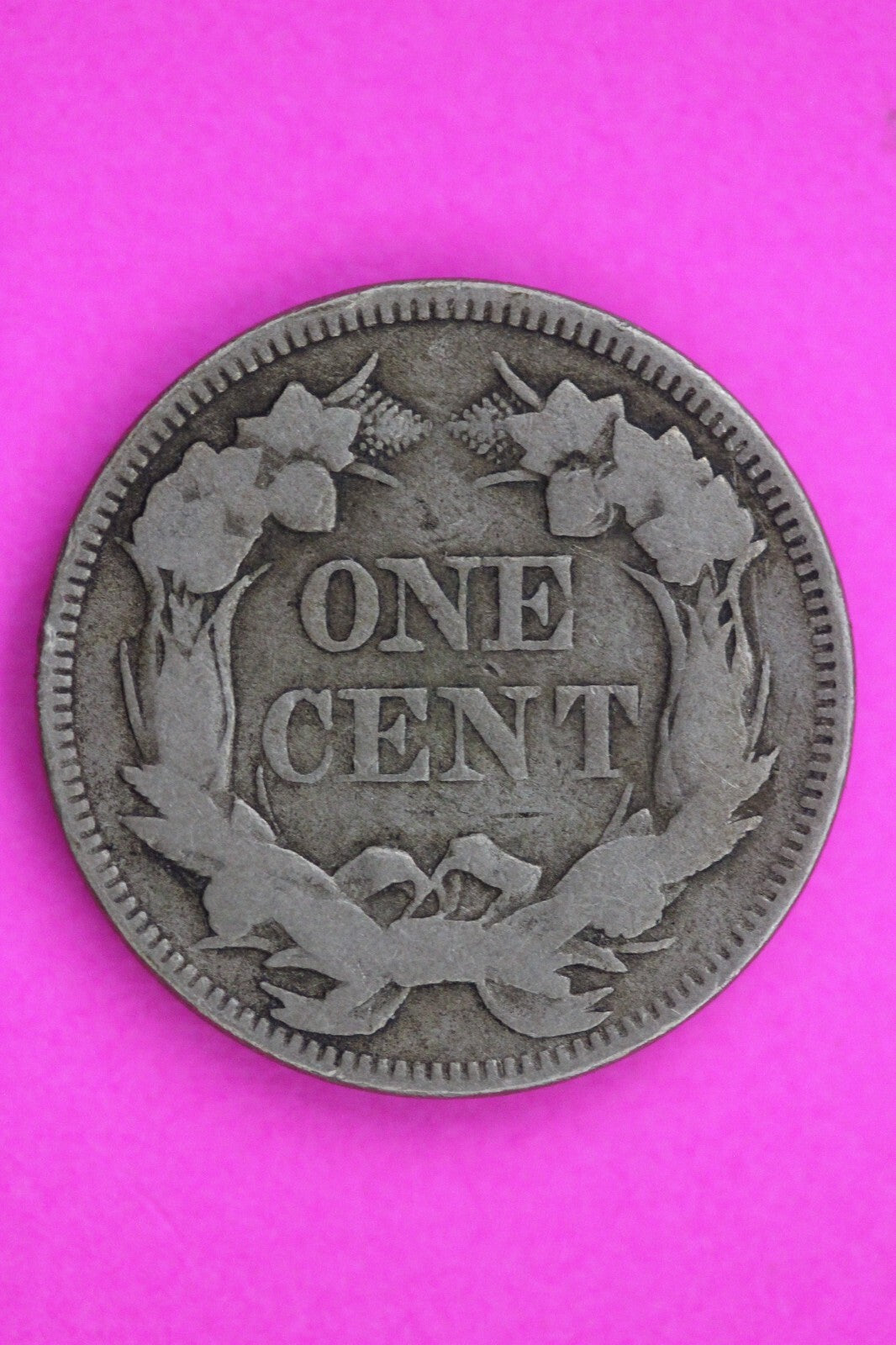 1857 Die of 1856 Flying Eagle Cent Penny Guaranteed Authentic Free Shipping 1319