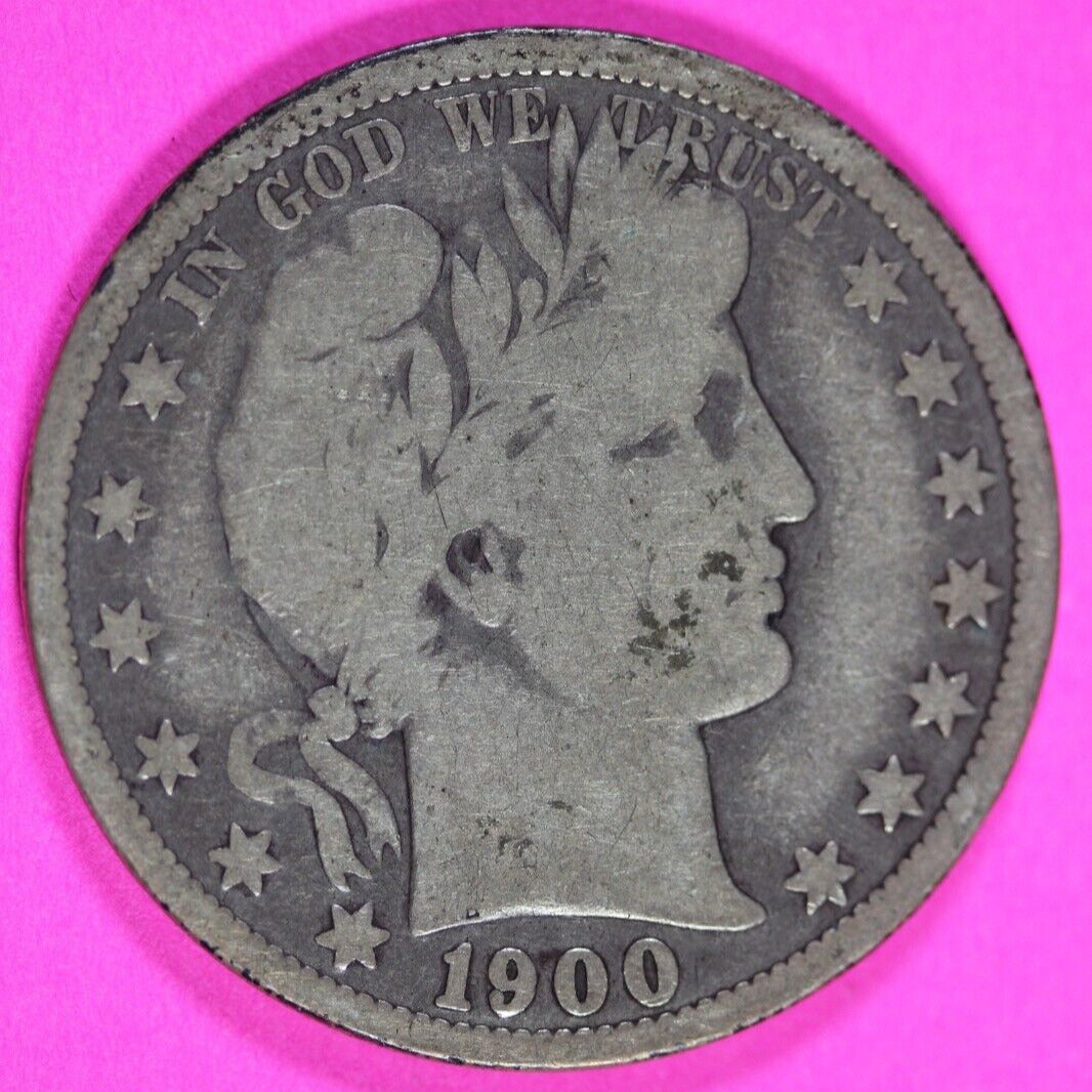 1900 O Barber Liberty Half Dollar Scarce Semi Key Date Coin New Orleans 279