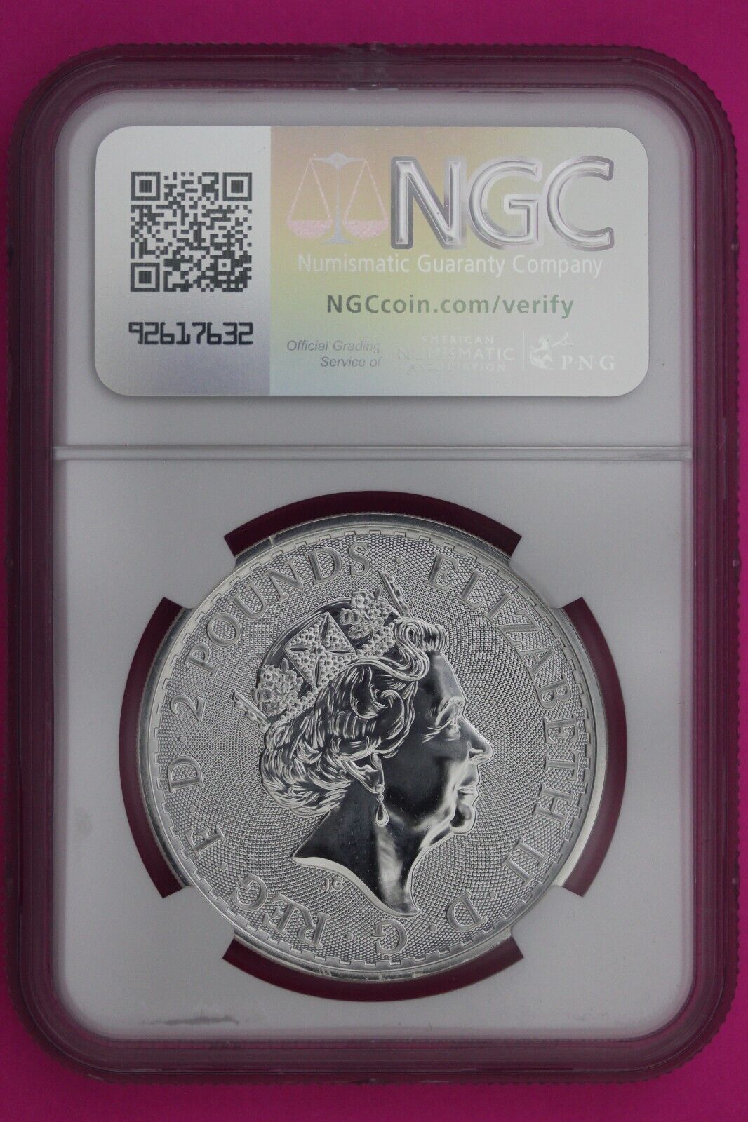 2017 MS 69 Great Britain £2 Britannia 20th Anniversary Privy NGC Graded Slab 906