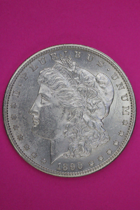 High Grade 1890 S Morgan Liberty Silver Dollar Scarce Semi Key Date Coin 89