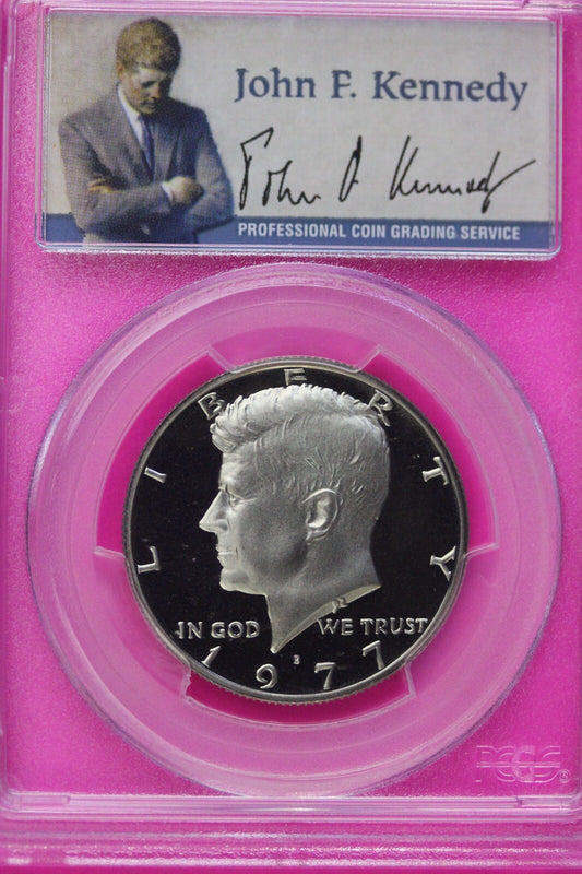 1977 S PR 69 Deep Cameo John Kennedy Clad Half Dollar JFK Label PCGS Slab 1111