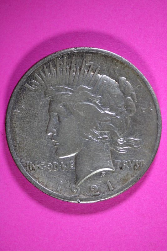 1921 P Peace Lady Liberty Semi Key Date Silver Dollar Guaranteed Authentic 2675