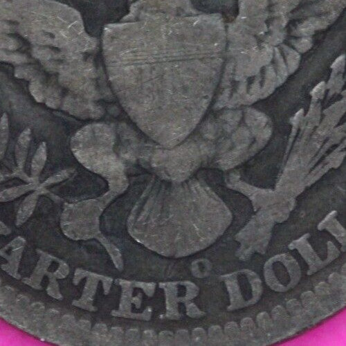 1901 O Barber Liberty Silver Quarter Scarce Semi Key Date New Orleans Mint 52