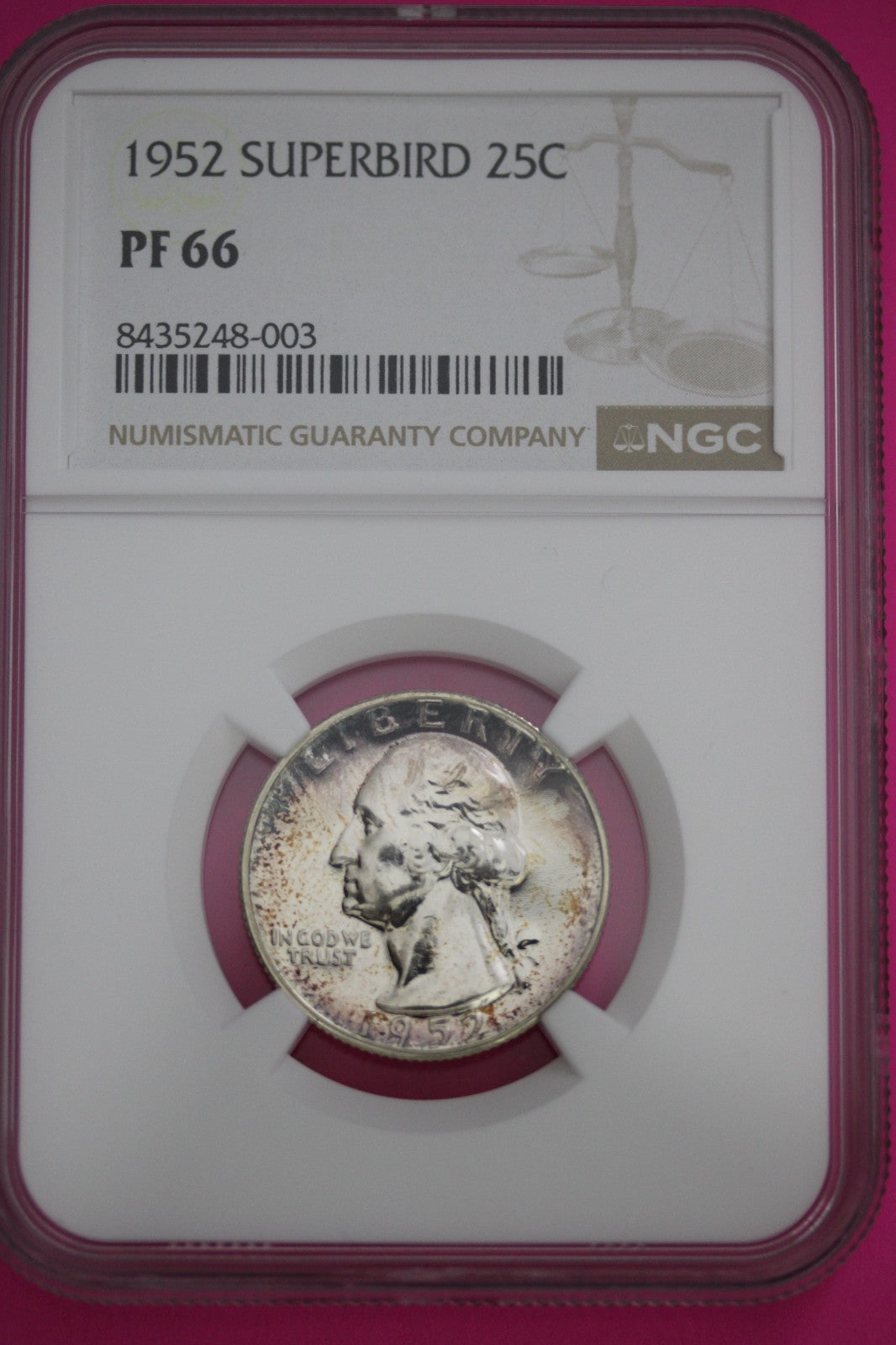 Super Bird 1953 P PF 66 Washington Silver Quarter NGC Graded Certified Slab 184