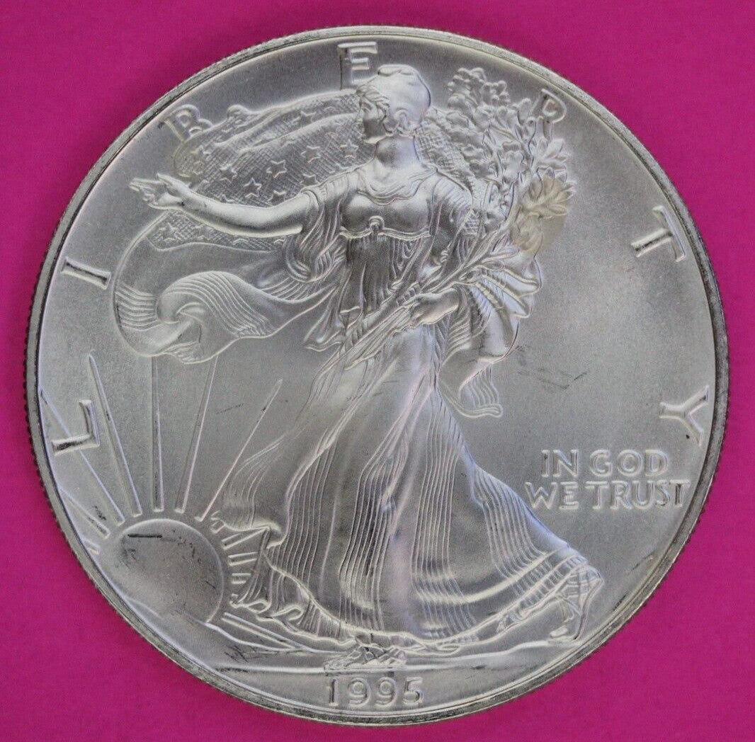 Key Date 1995 BU American Silver Eagle Key Date 1 Ounce 999 Exact Coin Shown 83