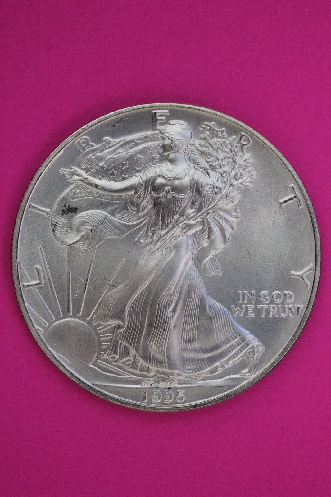 Key Date 1995 BU American Silver Eagle Key Date 1 Ounce 999 Exact Coin Shown 52