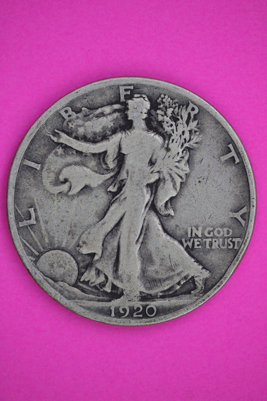 1920 P Walking Liberty Walker Half Dollar Coin Guaranteed Authentic Genuine 2408
