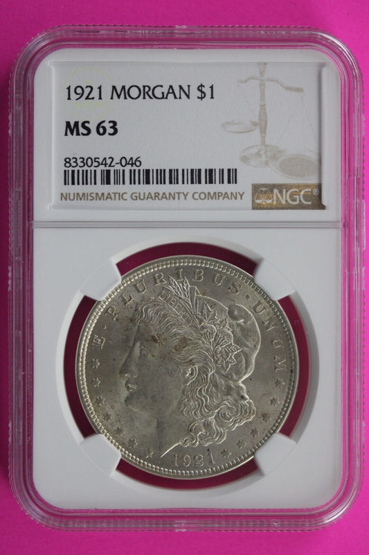 1921 P MS 63 Liberty Morgan Silver Dollar NGC Certified Graded Authentic Slab 70